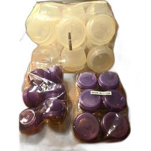 28 pack 1 inch and 2 inch empty cosmetic plastic jars lip balm